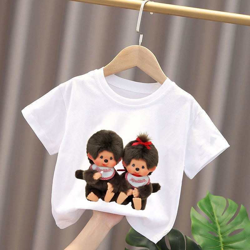 Summer Clothing For Girls - Monchhichi Kids T-shirts Anime Figures Boys
