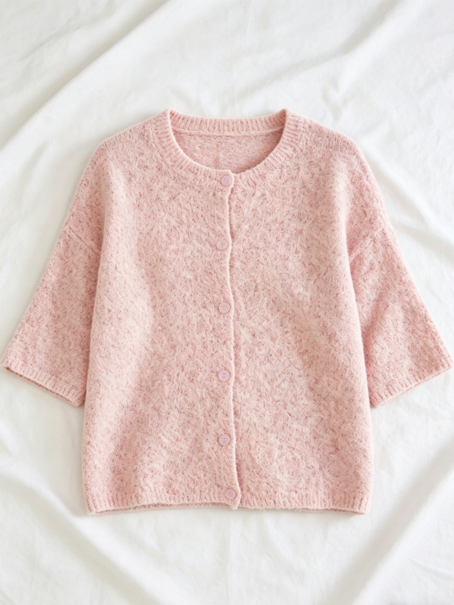 Summer Clothing Plus - Women's plus size button knit cardigan,