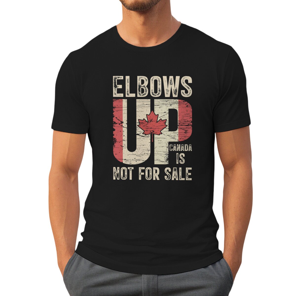 Summer Clothing Canada - Elbows Up Canada Print T-shirts For