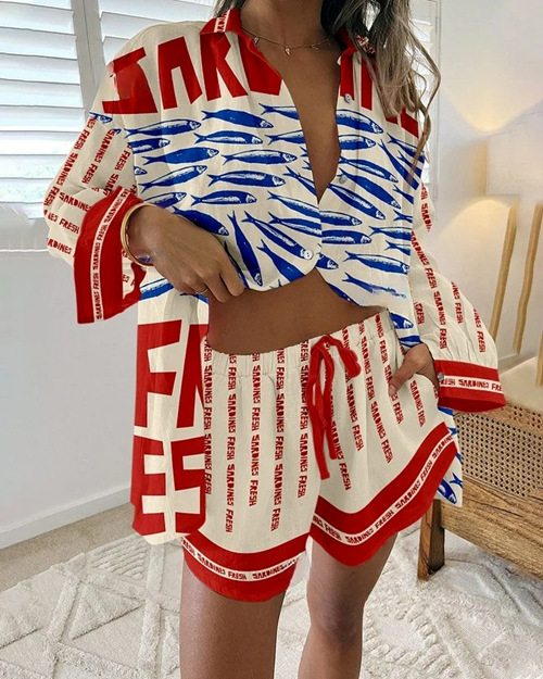 Summer Clothing Vacation - Fashion Print Beach Holiday 2-Piece Set