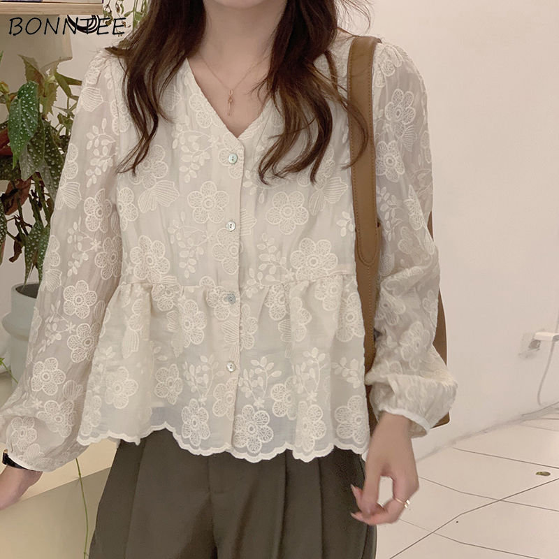 Summer Clothing Aesthetic - Autumn Shirts Women Elegant Aesthetic Preppy
