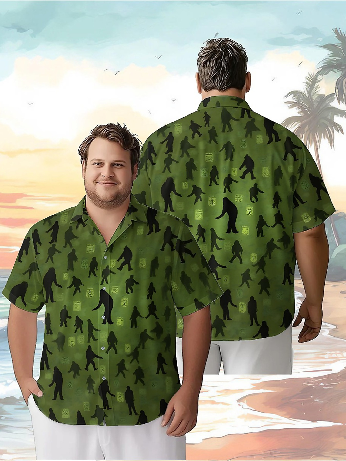 Men's Plus Size Hawaiian Shirt - Summer Clothing Plus ulasan dan harga