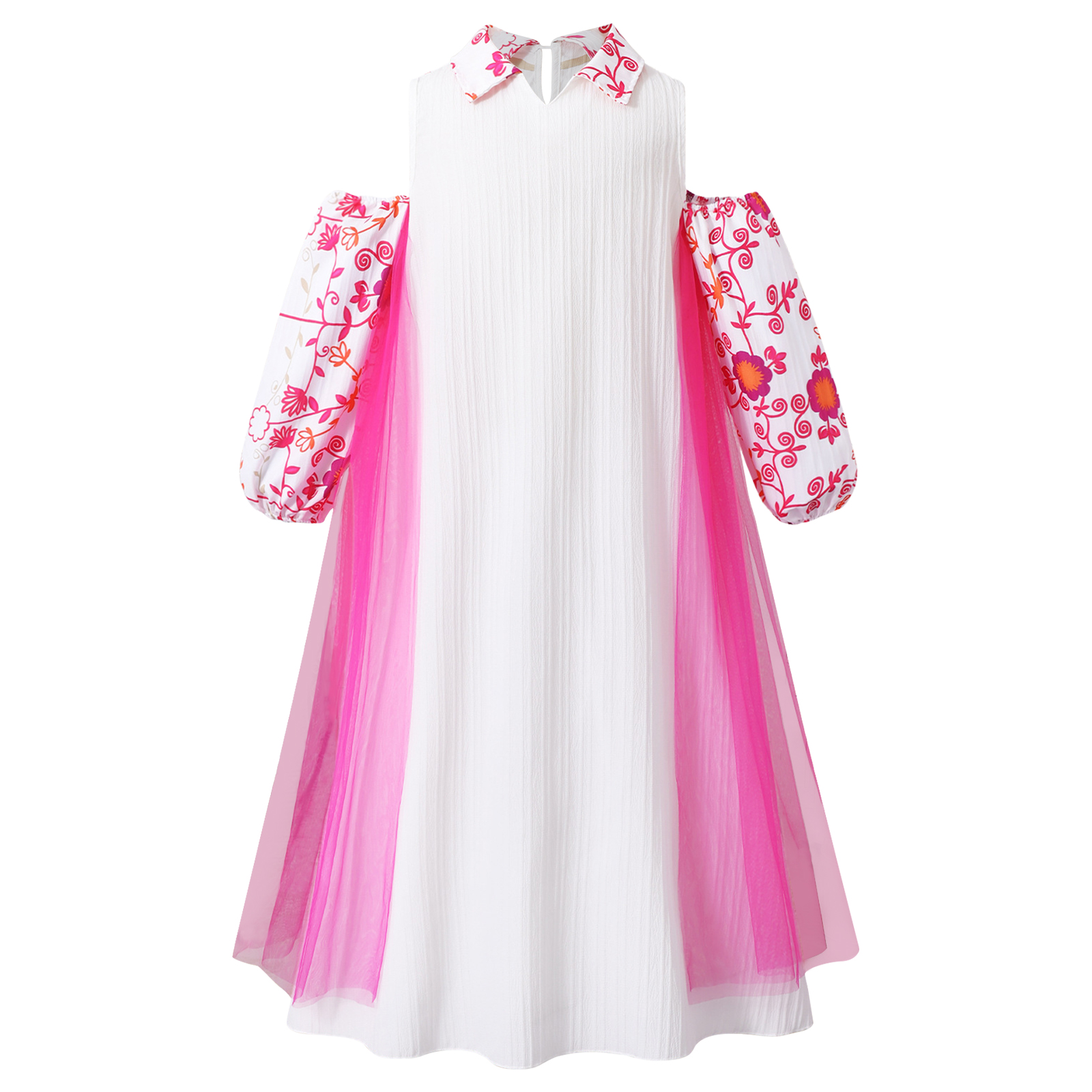 Girl Long Sleeve Mesh Patchwor - Summer Clothing For Girls ulasan dan harga