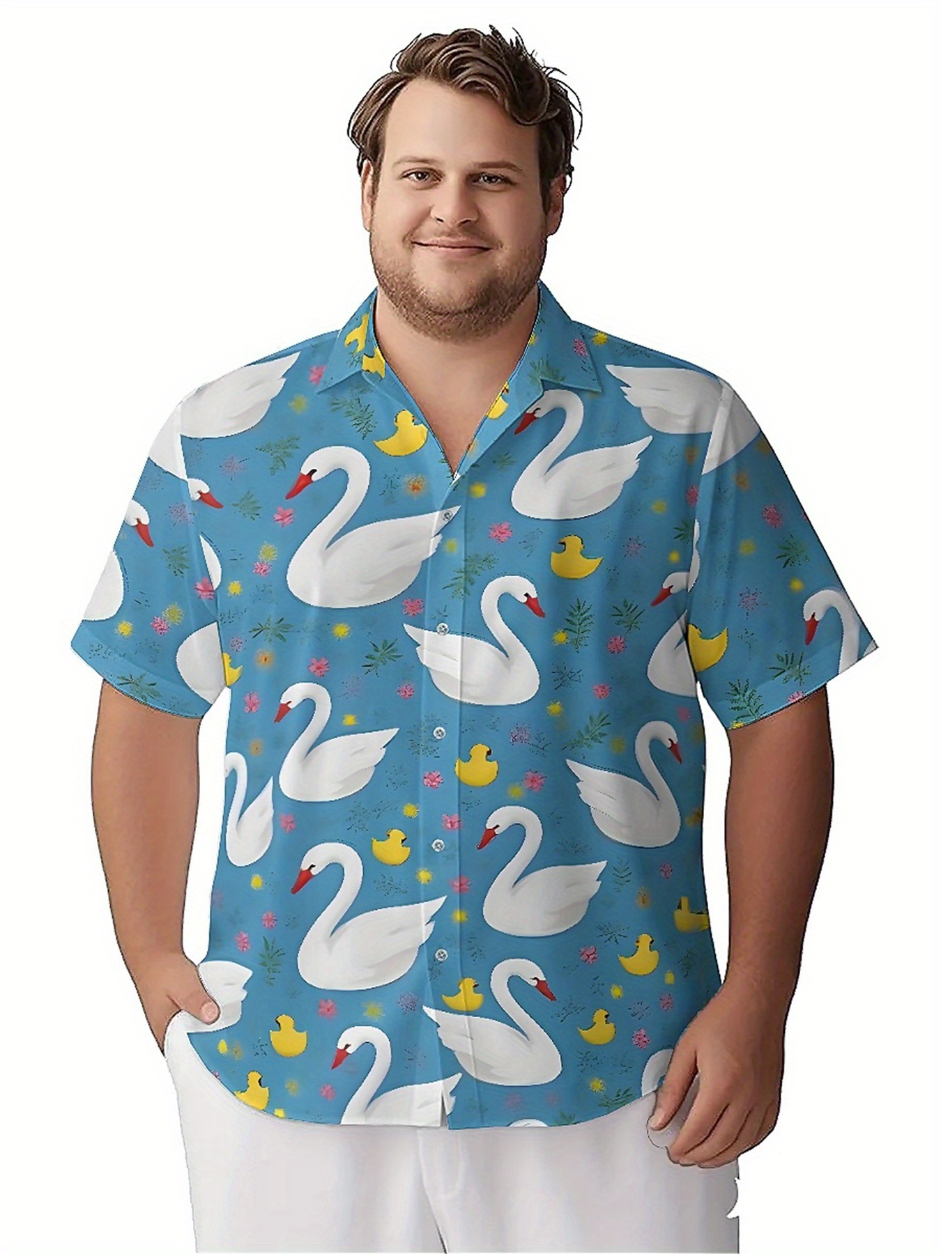 Men's Plus Size Hawaiian Shirt - Summer Clothing Plus ulasan dan harga