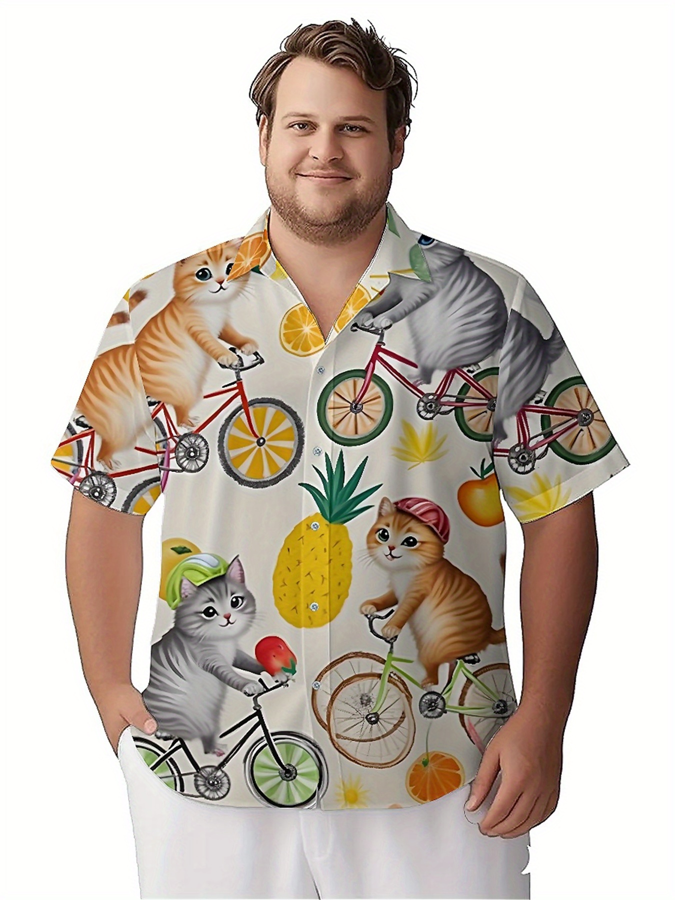 Men's Plus Size Hawaiian Shirt - Summer Clothing Plus ulasan dan harga