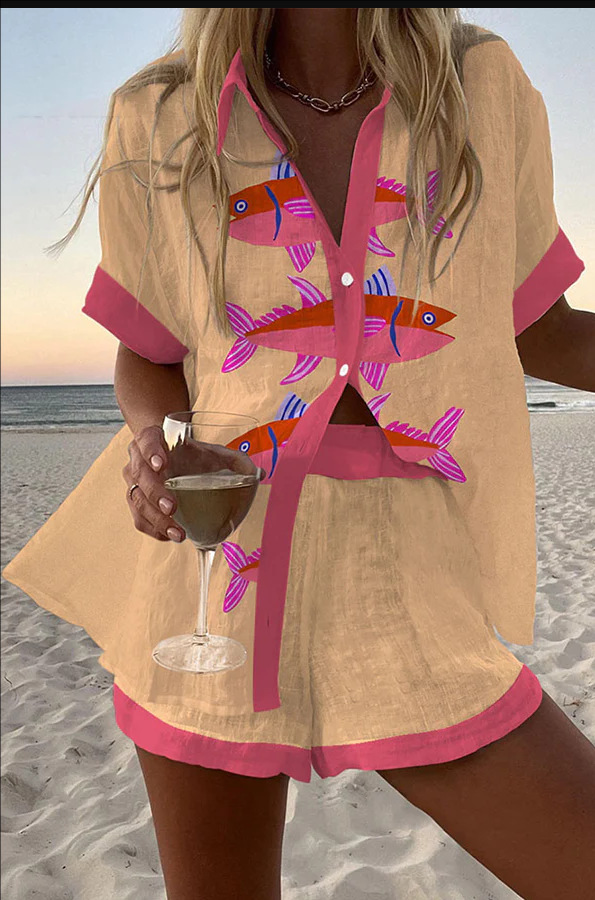 Fashion Print Beach Holiday 2- - Summer Clothing Vacation ulasan dan harga