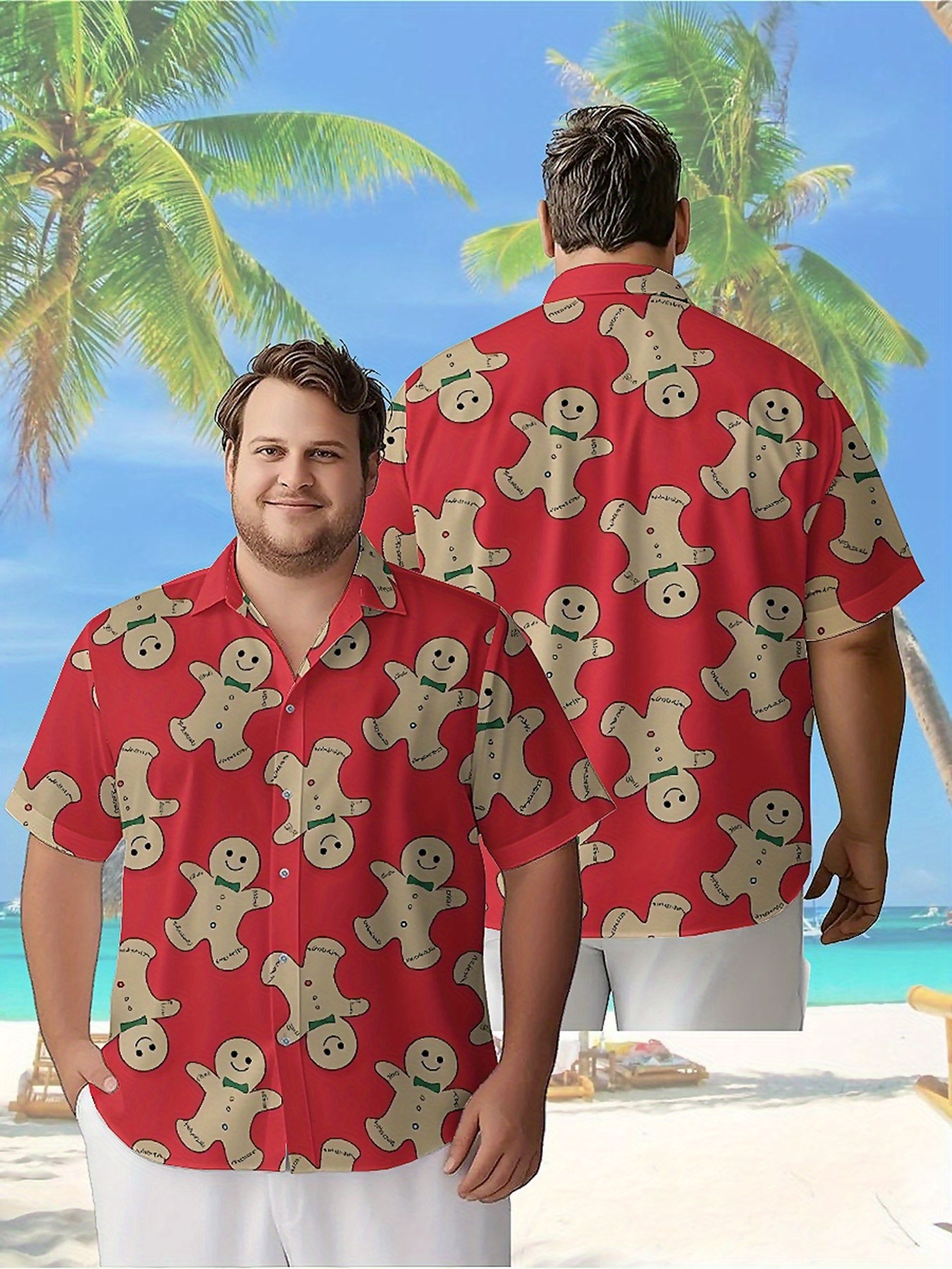 Men's Plus Size Hawaiian Shirt - Summer Clothing Plus ulasan dan harga