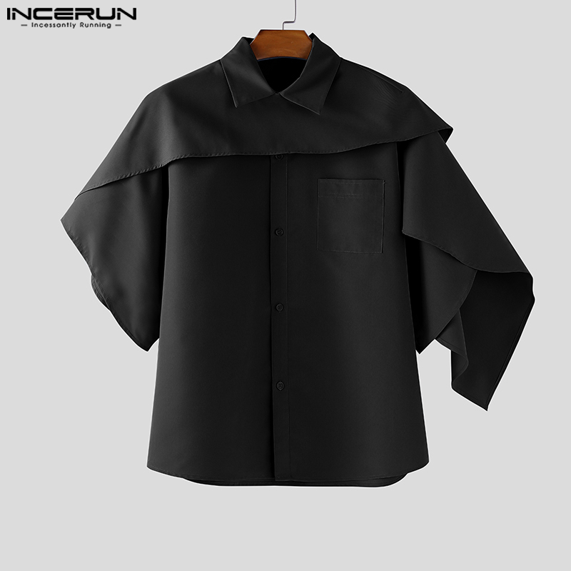 INCERUN Men Irregular Shirt So - Summer Clothing Colors 2026 ulasan dan harga