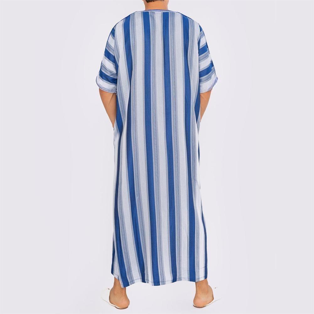 Men's Short Sleeve Long Robe L - Summer Clothing Material ulasan dan harga