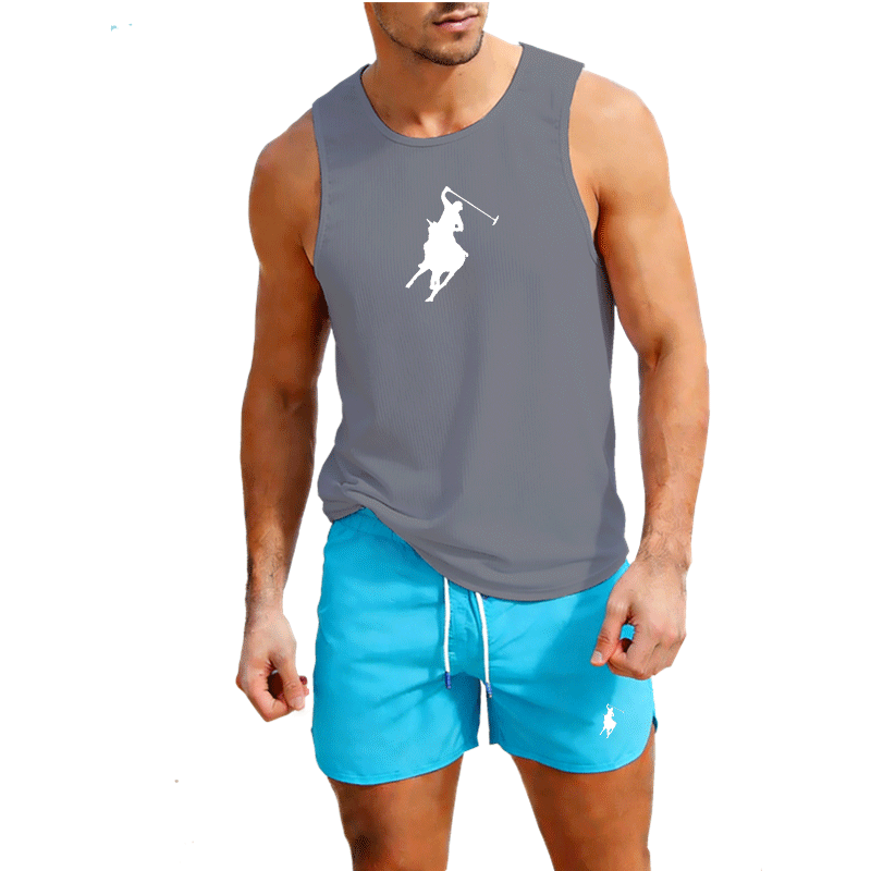 European Men Summer Vest and S - Summer Clothing Pieces ulasan dan harga