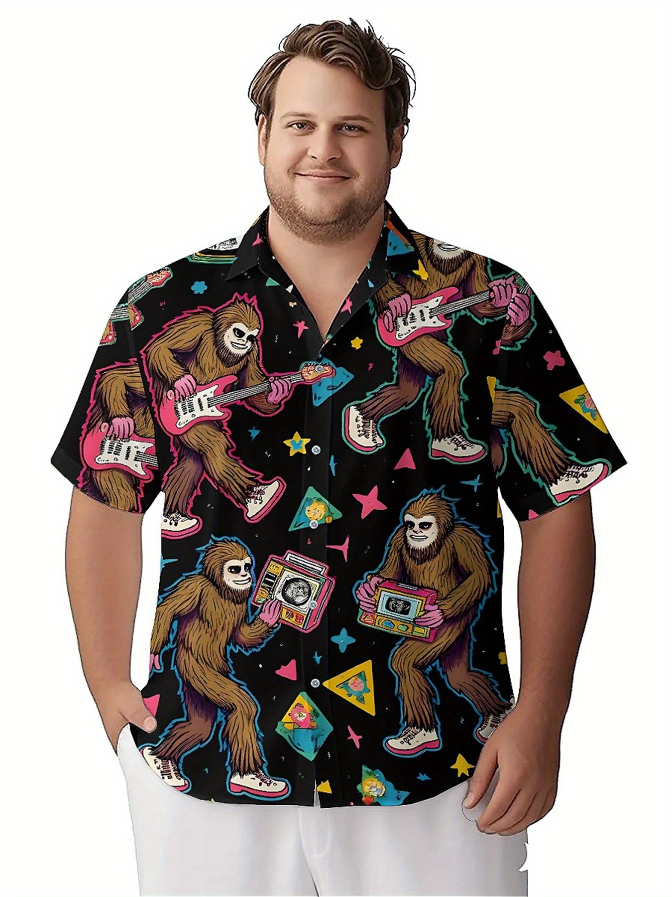 Men's Plus Size Hawaiian Shirt - Summer Clothing Plus ulasan dan harga
