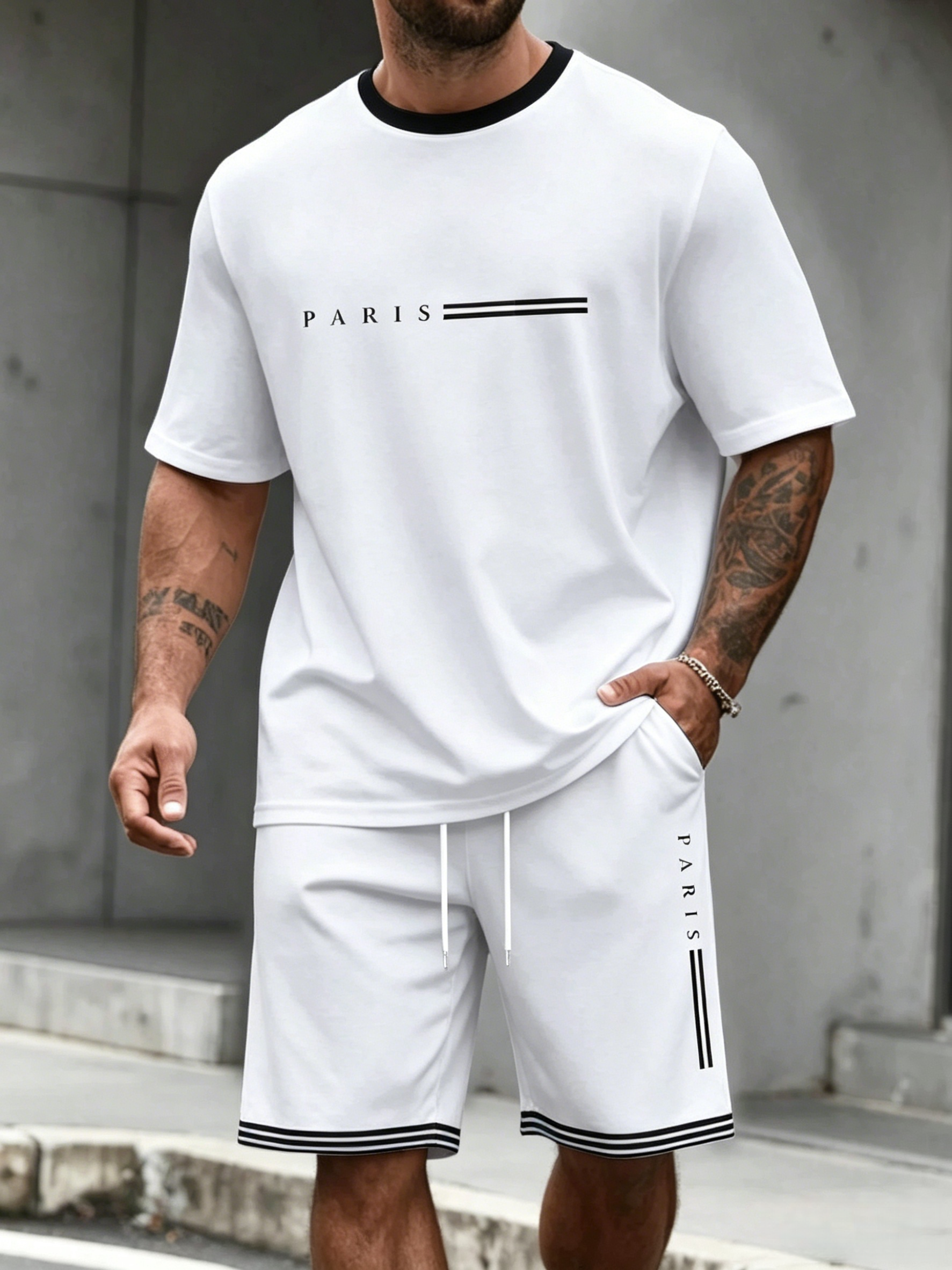 Men's Tracksuit 2 Piece ​O-nec - Summer Clothing Pieces ulasan dan harga