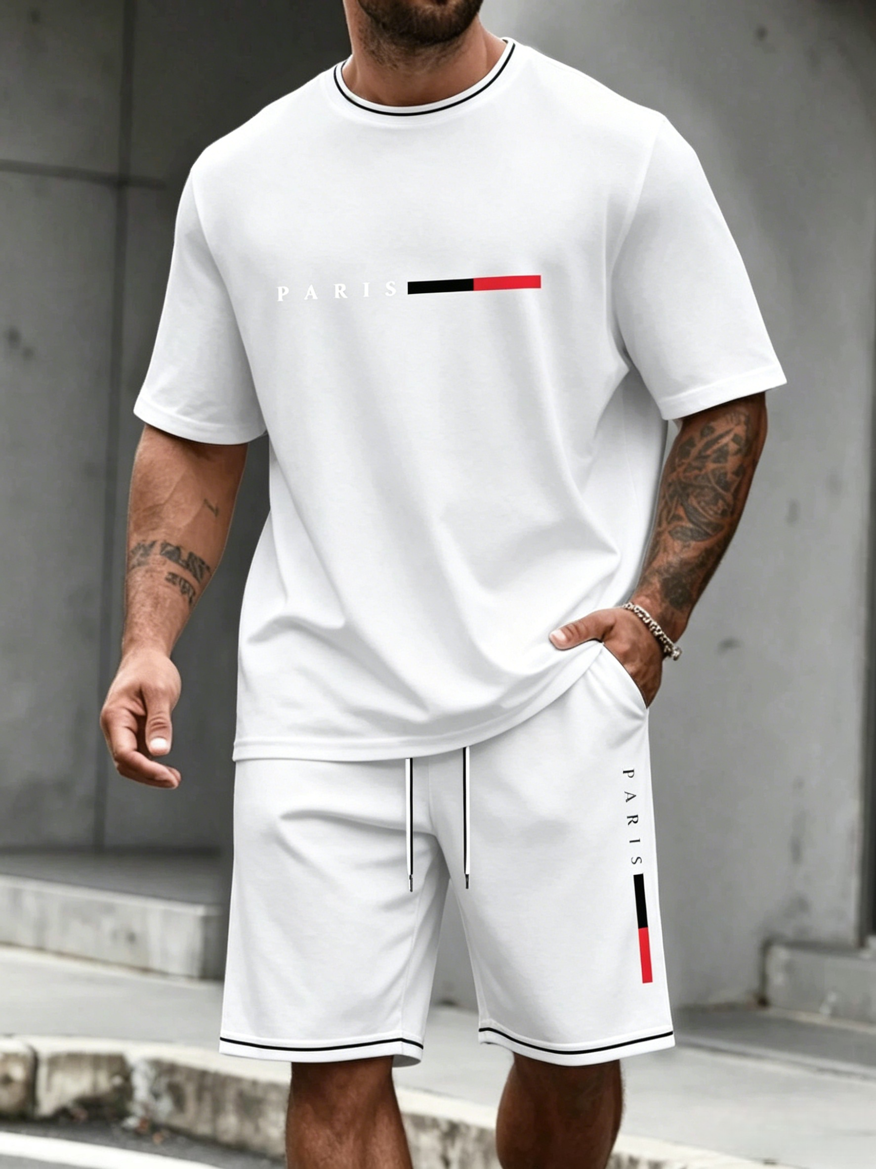Men's Tracksuit 2 Piece ​O-nec - Summer Clothing Pieces ulasan dan harga