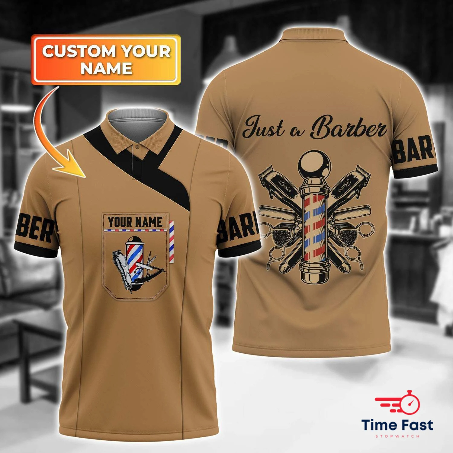 2025 Barber Short Sleeve Polo  - Summer Clothing Name ulasan dan harga