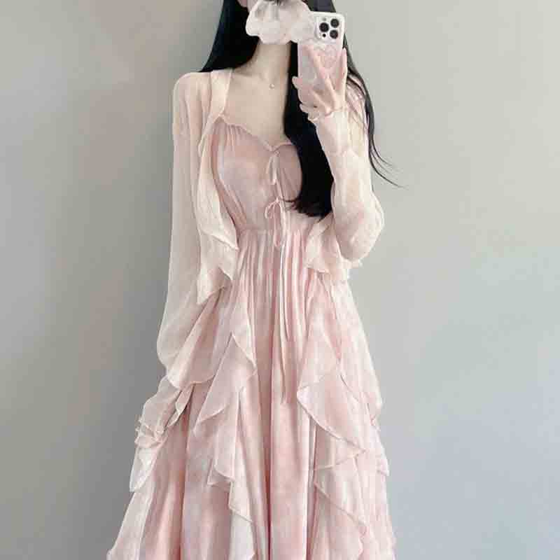 Spring Autumn New Sweet Girls  - Summer Clothing Aesthetic ulasan dan harga