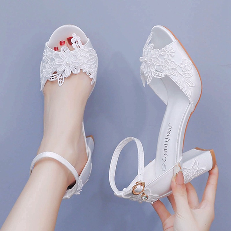 Women White Silk High Heels Su - Summer Clothing Offers ulasan dan harga