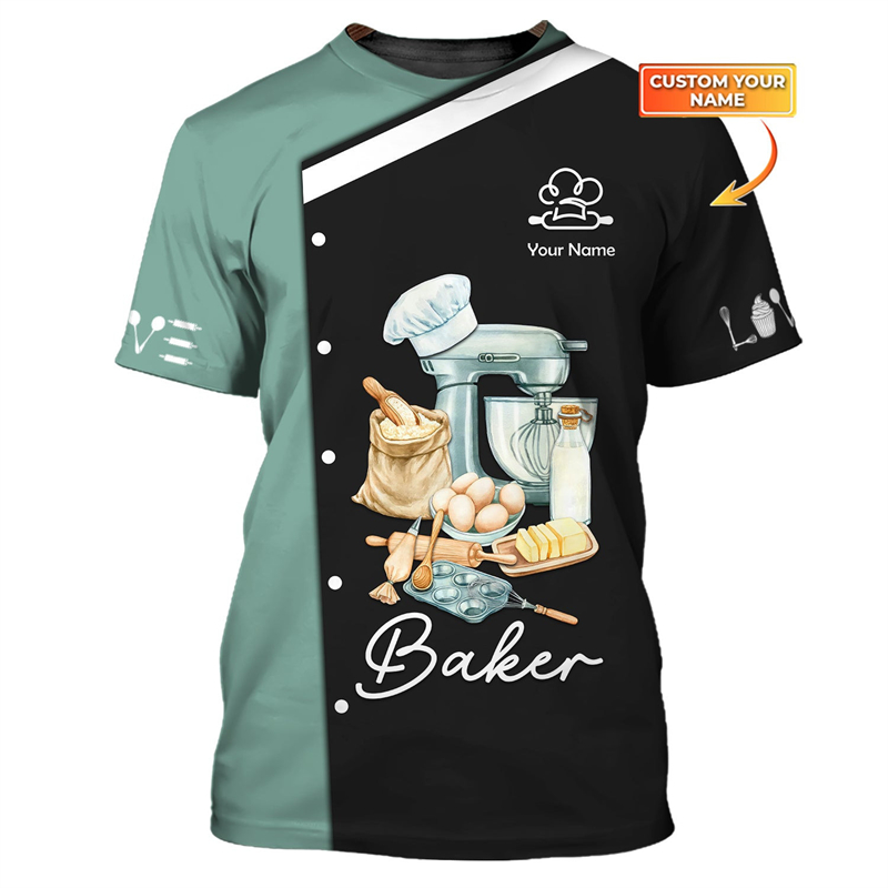 Custom Name Baker Graphic T Sh - Summer Clothing Name ulasan dan harga