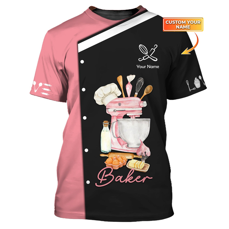 Custom Name Baker Graphic T Sh - Summer Clothing Name ulasan dan harga