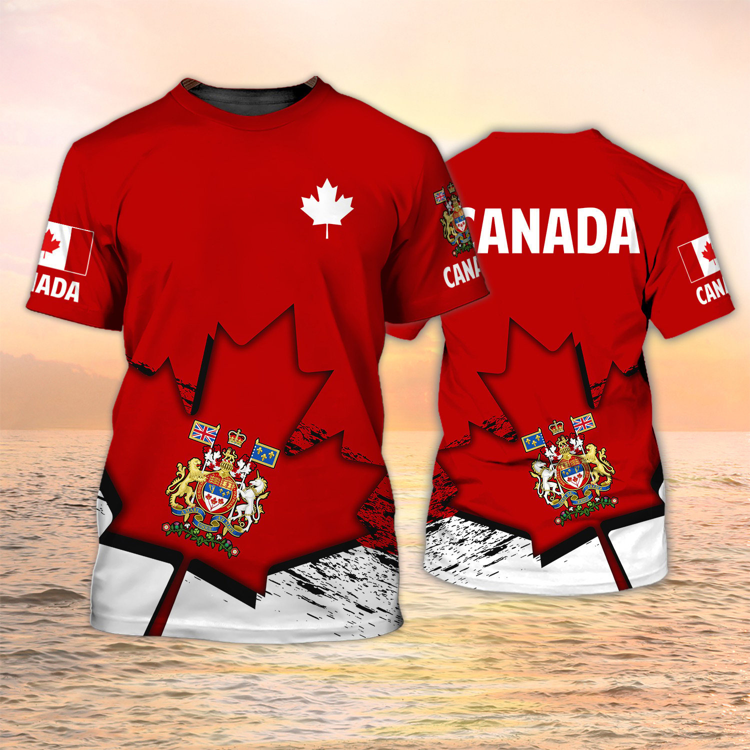 Canada T-Shirts Canadian Flag  - Summer Clothing Canada ulasan dan harga