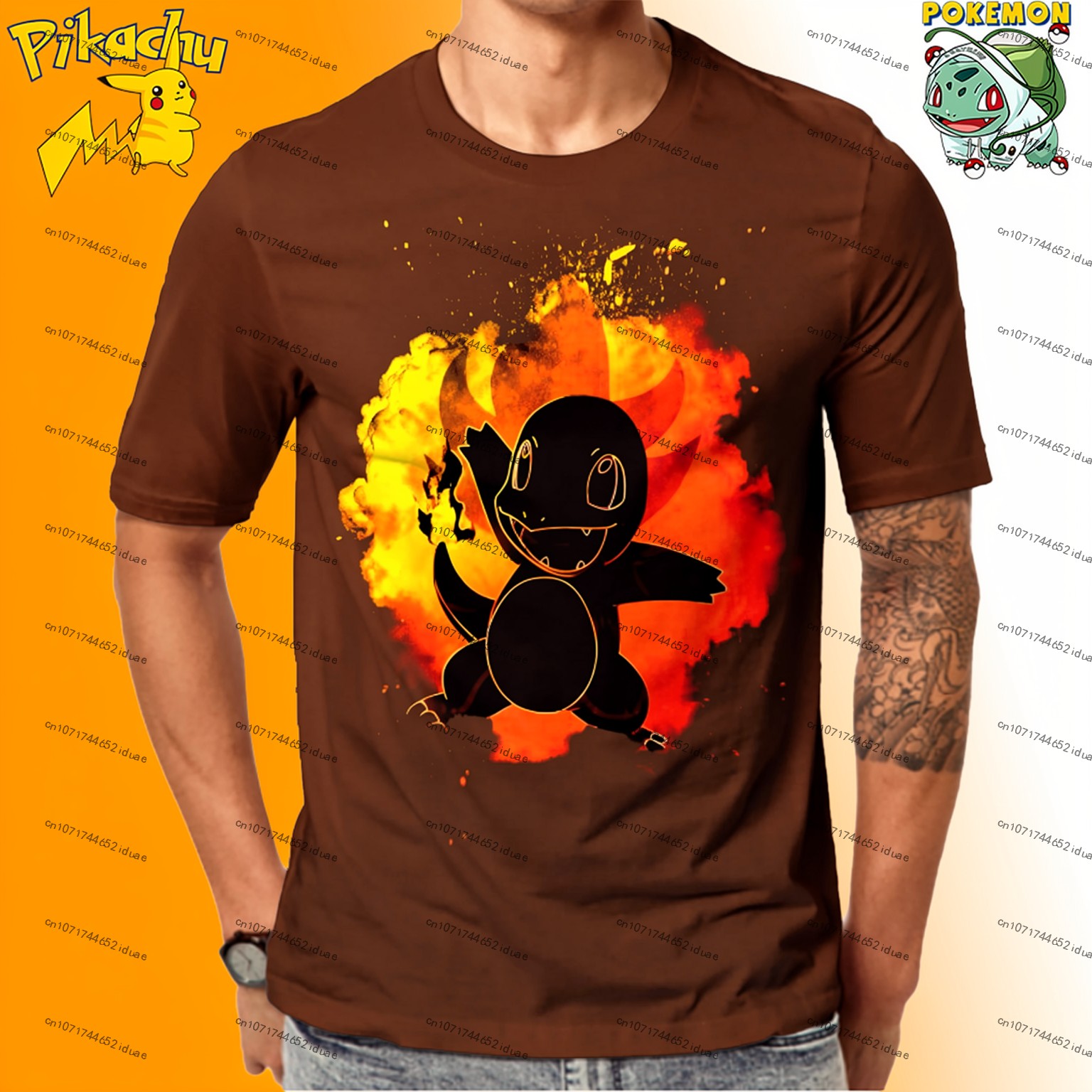 New Men's Pokemon Print T-Shir - Summer Clothing Styles Men ulasan dan harga