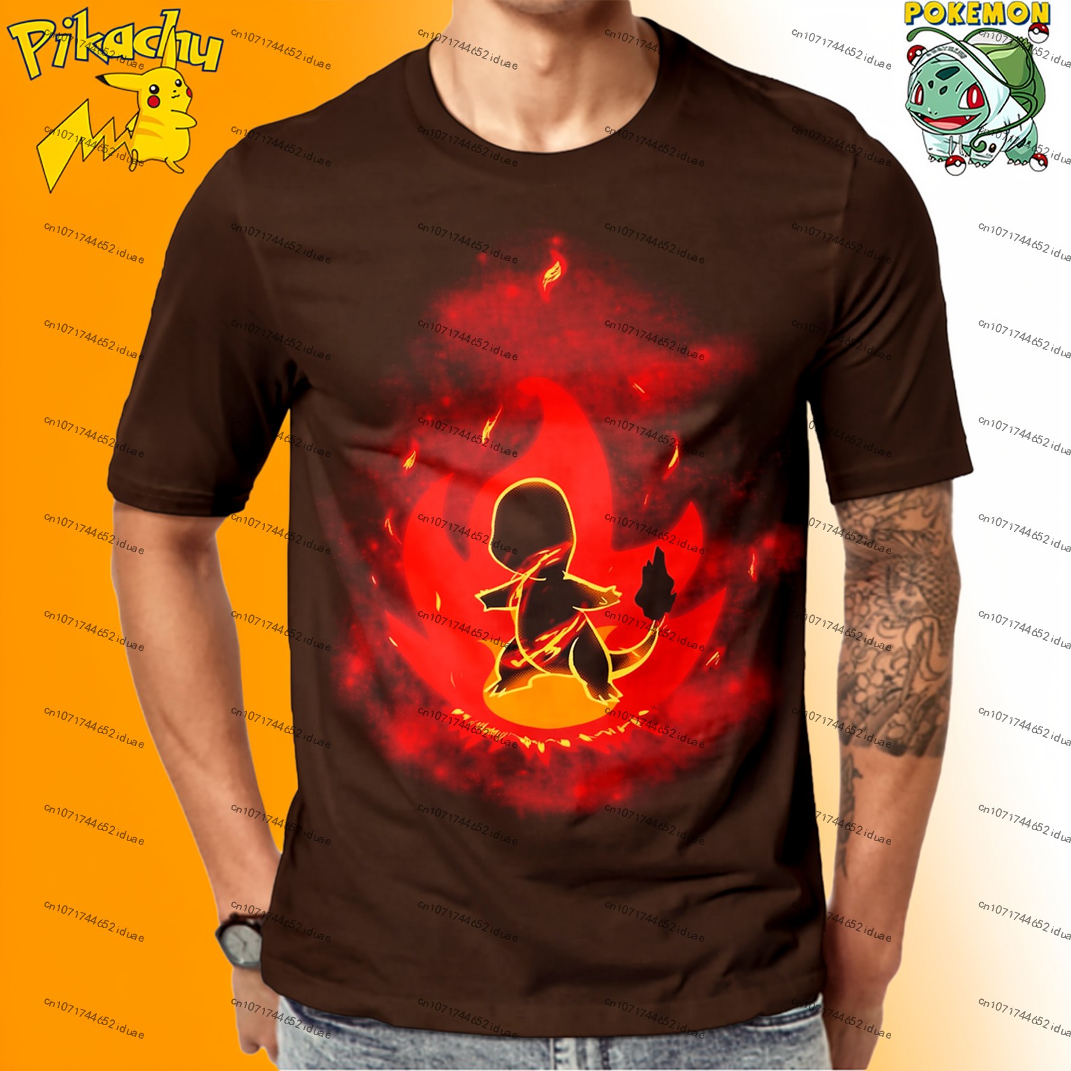 New Men's Pokemon Print T-Shir - Summer Clothing Styles Men ulasan dan harga