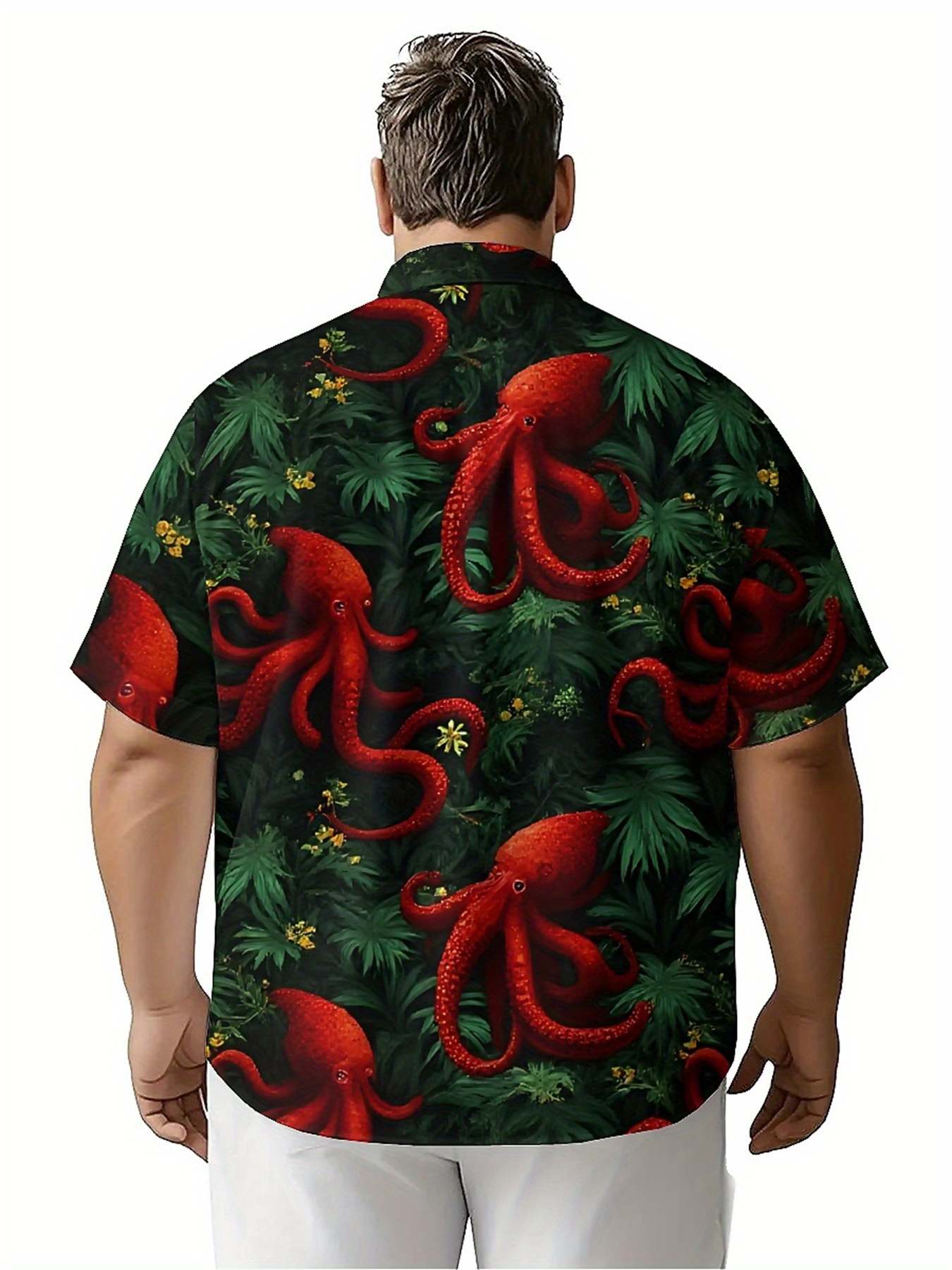 Men's Plus Size Hawaiian Shirt - Summer Clothing Plus ulasan dan harga