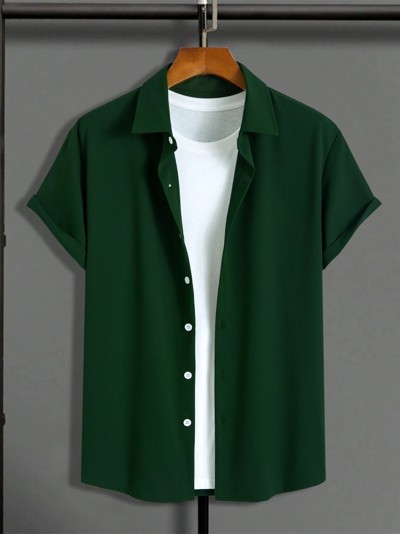 New Men's Slim Fit Short Sleev - Summer Line Clothing Brand ulasan dan harga