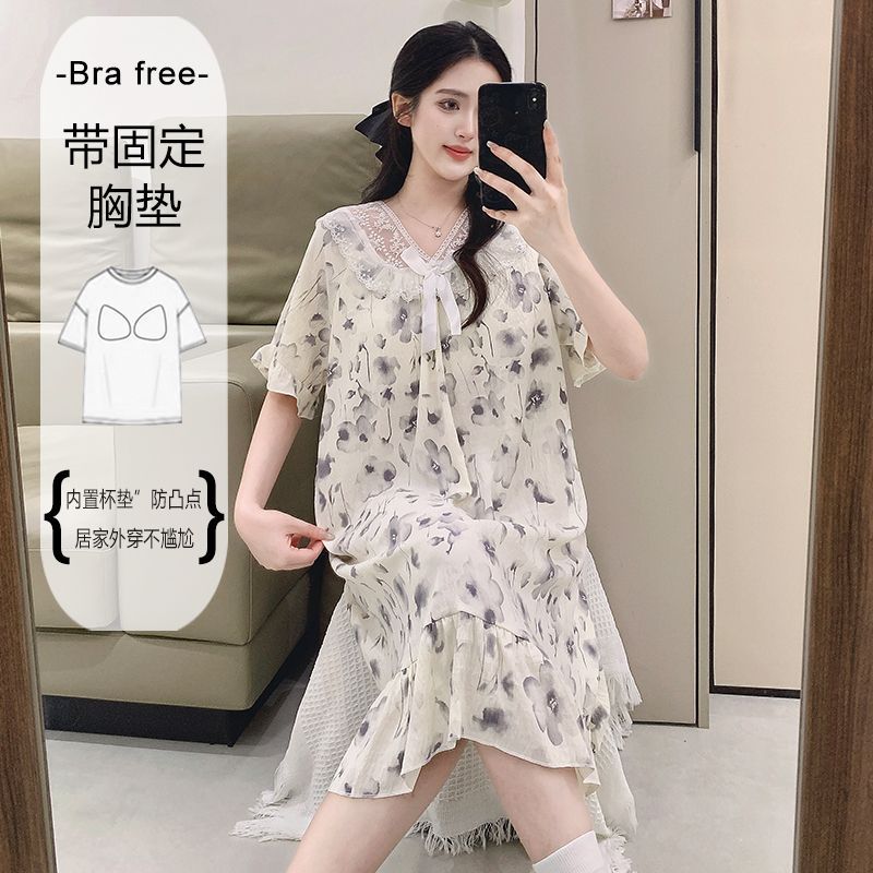 Plus Size Sweet Floral Print N - Summer Clothing Ladies ulasan dan harga
