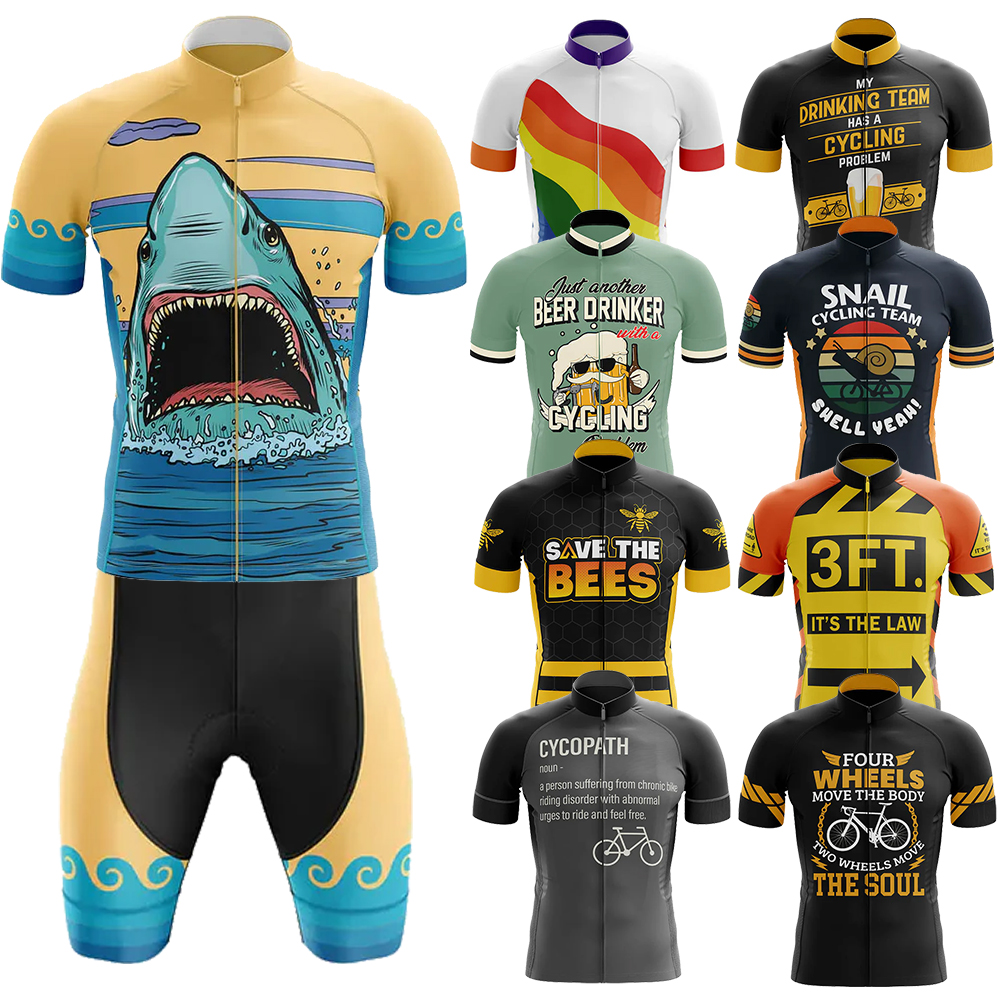 Shark Cycling Team Clothes Mtb - Summer Jumper Clothing ulasan dan harga