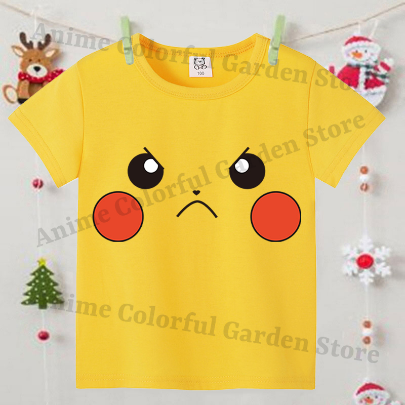 Pokemons Yellow Cute Short-sle - Summer Clothing For Girls ulasan dan harga