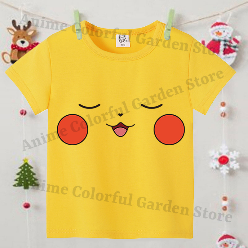 Pokemons Yellow Cute Short-sle - Summer Clothing For Girls ulasan dan harga