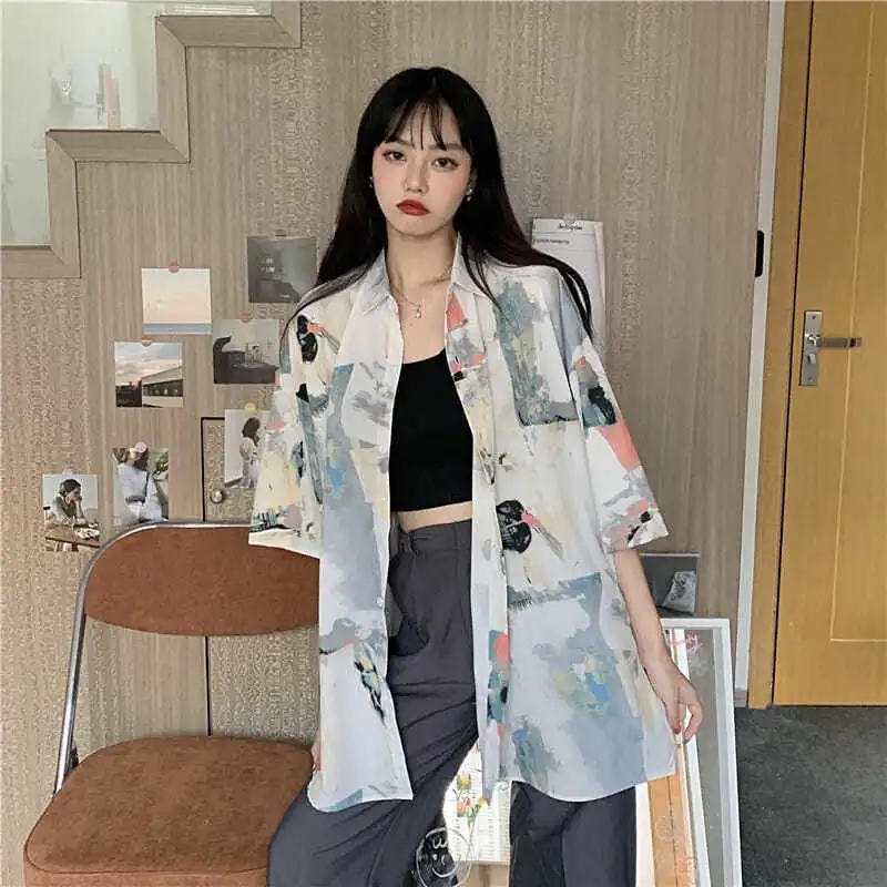 Print Shirts Summer Women's T- - Summer Clothing Aesthetic ulasan dan harga