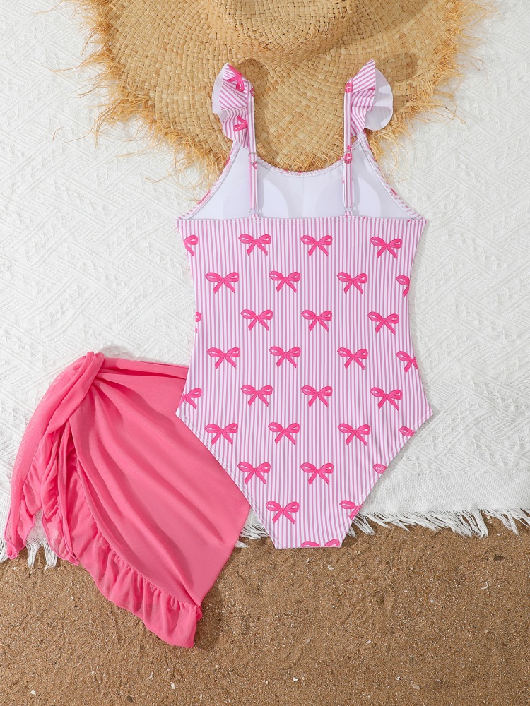 One Piece Girls Kids Swimsuit  - Swim Cover Up Mesh ulasan dan harga