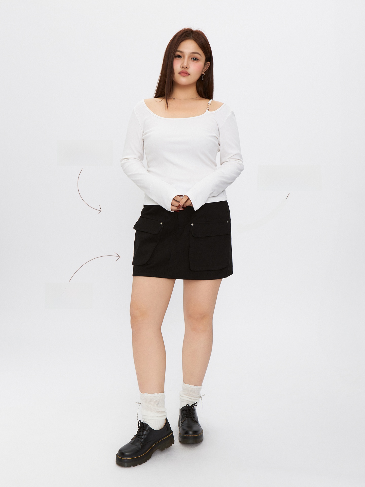 High Waist A-Line Half Skirt w - Summer Line Clothing Brand ulasan dan harga