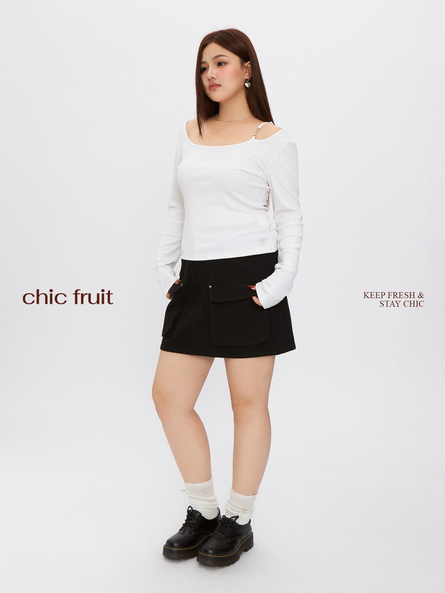 High Waist A-Line Half Skirt w - Summer Line Clothing Brand ulasan dan harga