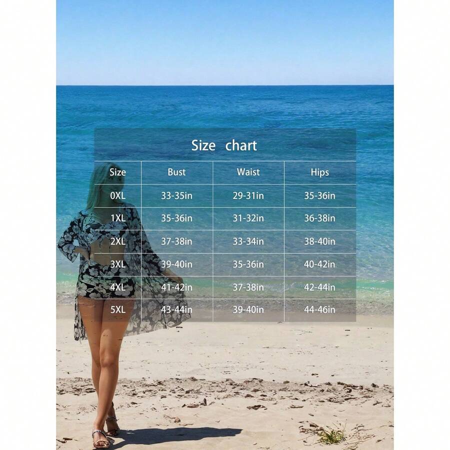 Plus Size Women 3 Piece Swimsu - Swim Cover Up Mesh ulasan dan harga
