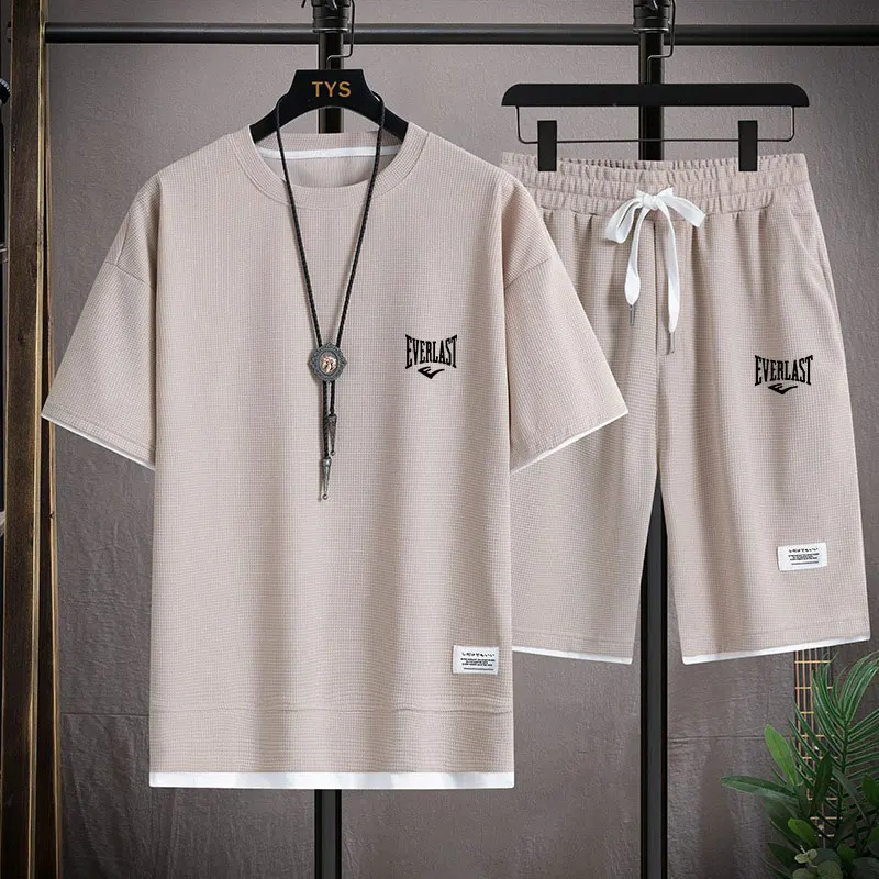 2026 Waffle Pattern 2 Piece Me - Summer Clothing Styles Men ulasan dan harga