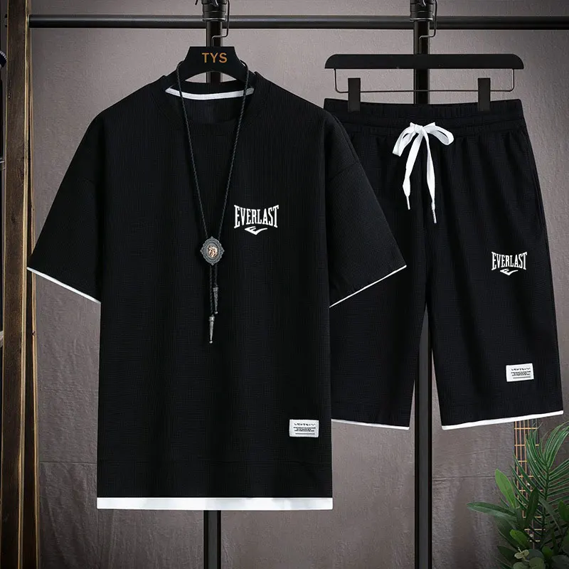 2026 Waffle Pattern 2 Piece Me - Summer Clothing Styles Men ulasan dan harga