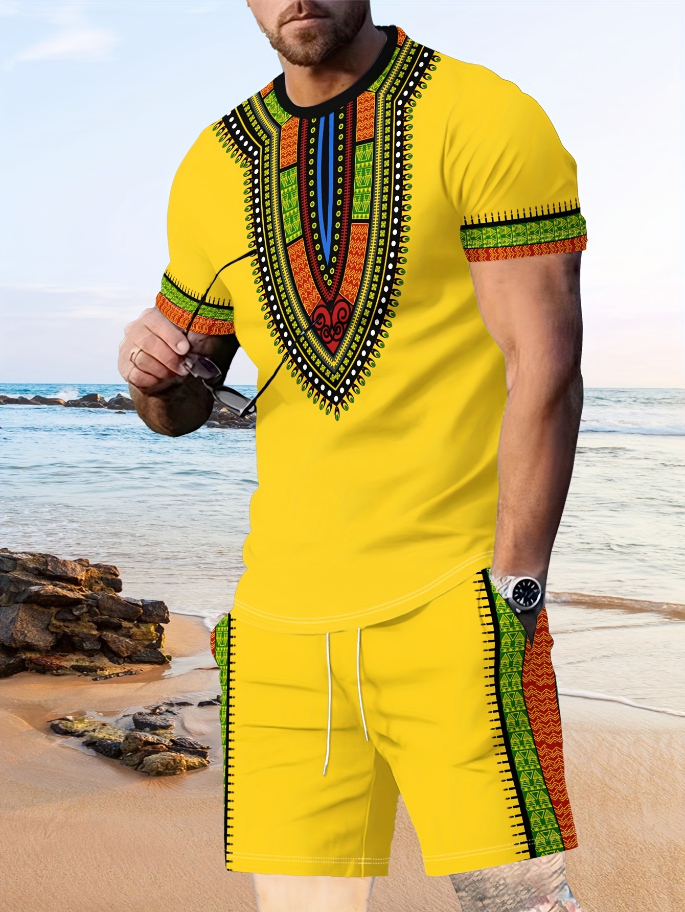 New Men's Suits African Dashik - Summer Clothing Pieces ulasan dan harga