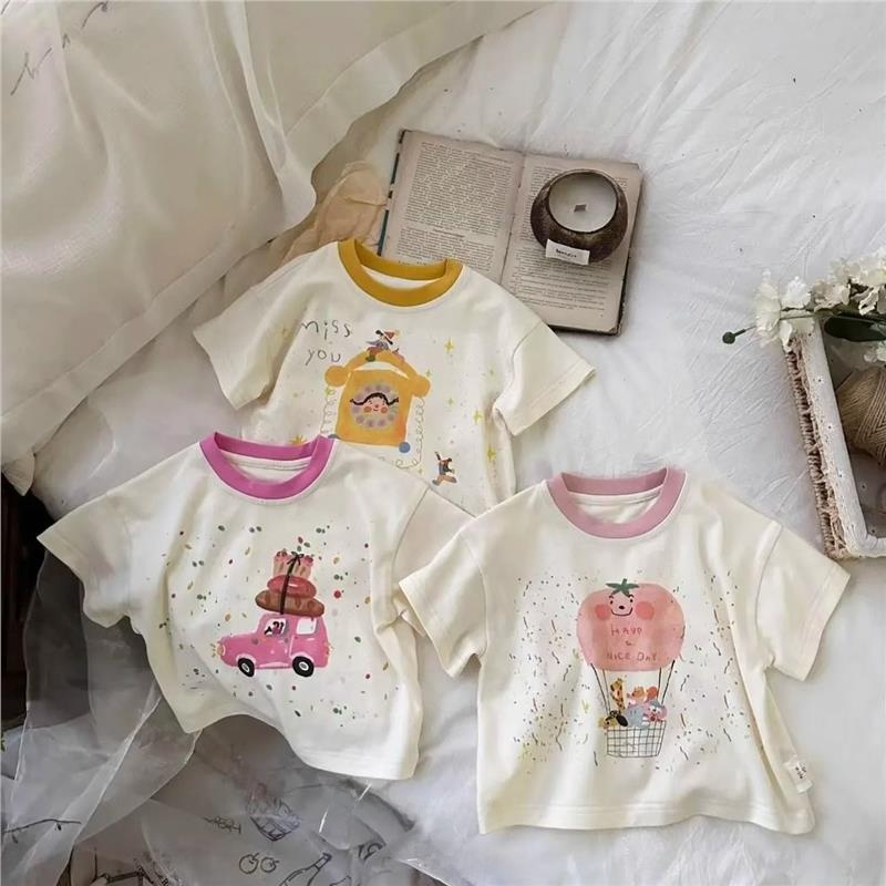 New Sweet Cartoon Short Sleeve - Summer Clothing Material ulasan dan harga