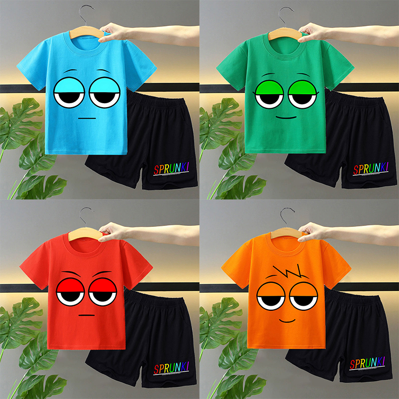 Sprunki 2pcs T-shirt and Short - Summer Clothing For Girls ulasan dan harga