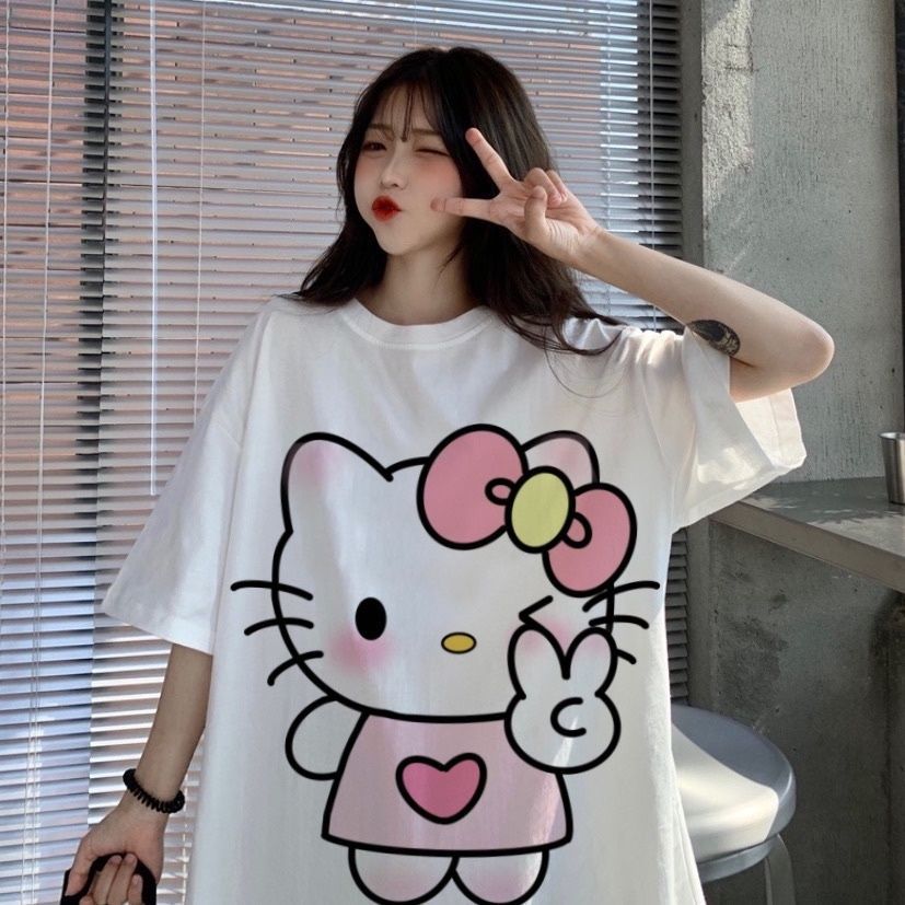 2026 Summer HelloCat 100% Cott - Summer Clothing Aesthetic ulasan dan harga