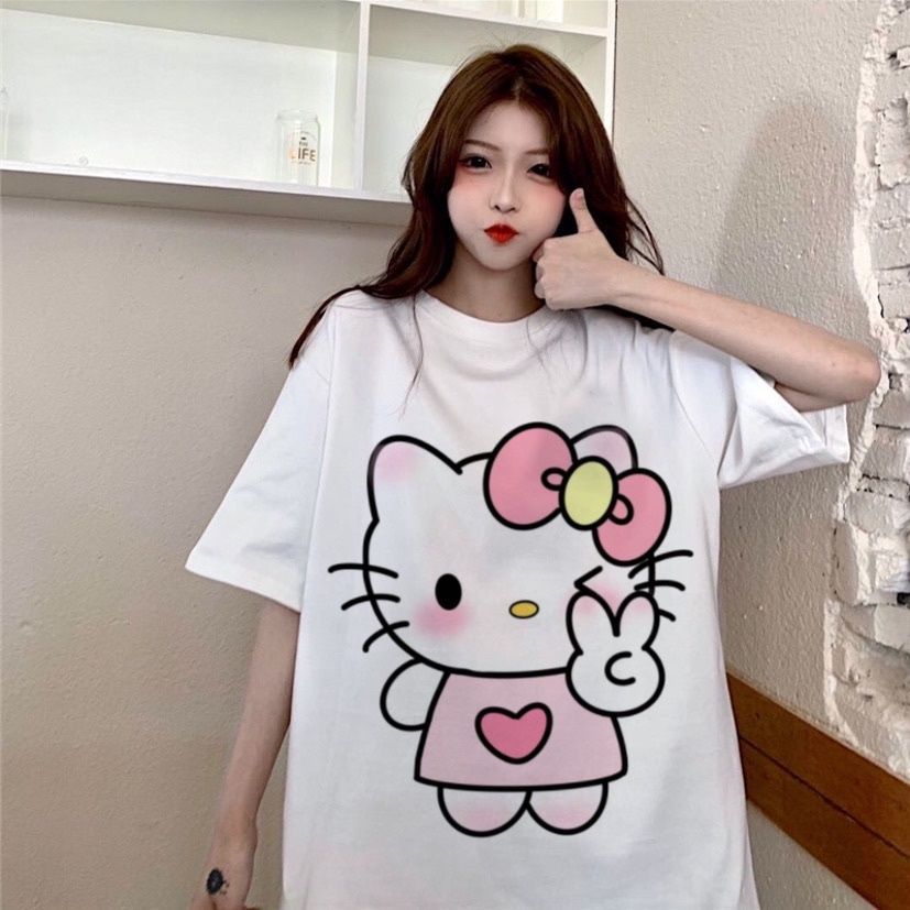 2026 Summer HelloCat 100% Cott - Summer Clothing Aesthetic ulasan dan harga