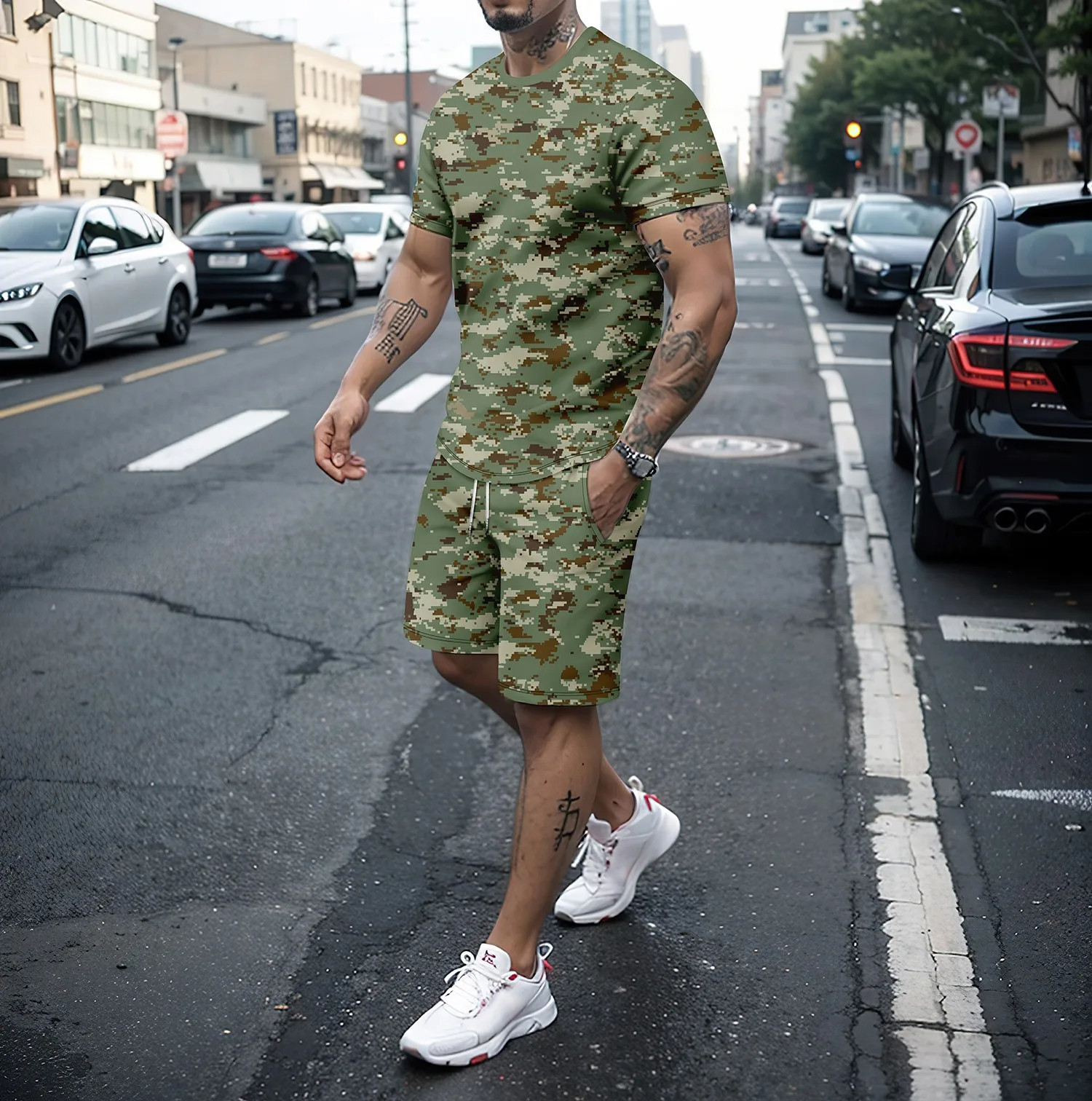 Camouflage Outdoor Tracksuits  - Summer Clothing Pieces ulasan dan harga