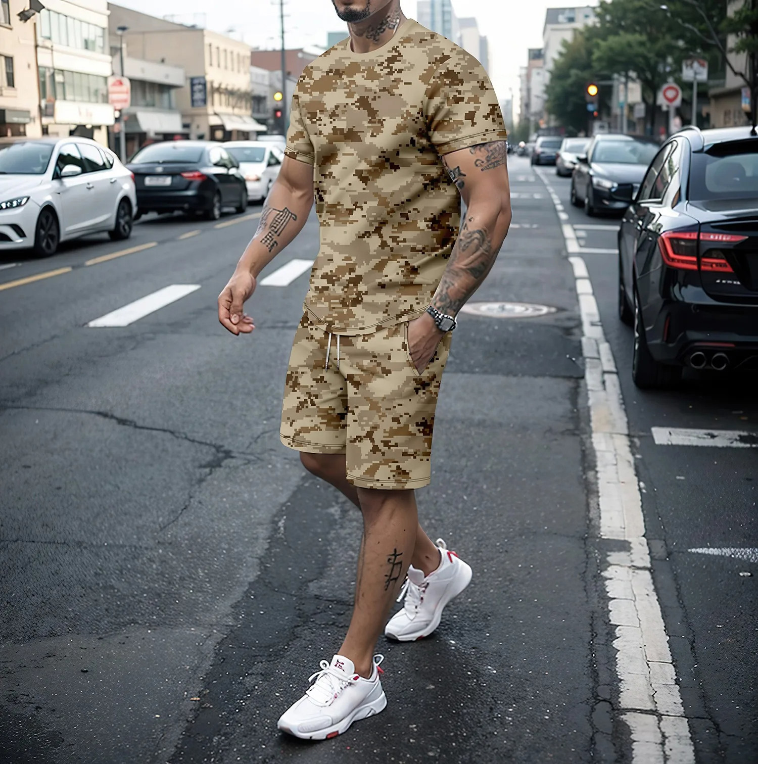 Camouflage Outdoor Tracksuits  - Summer Clothing Pieces ulasan dan harga