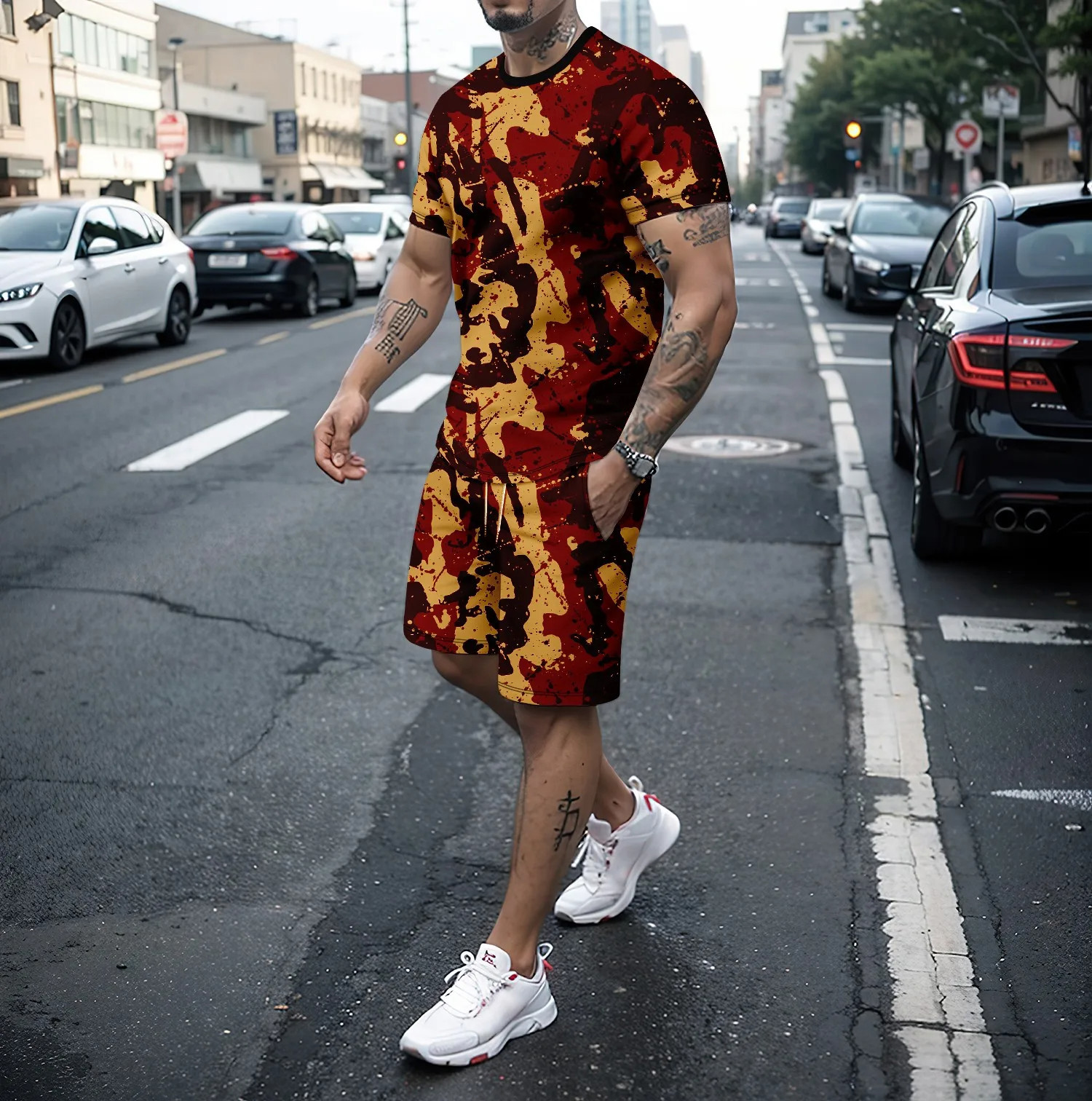 Camouflage Outdoor Tracksuits  - Summer Clothing Pieces ulasan dan harga