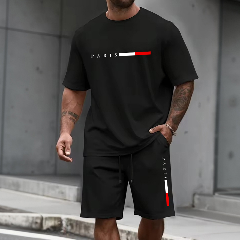 Men's Tracksuit 2 Piece  O-nec - Summer Clothing Pieces ulasan dan harga