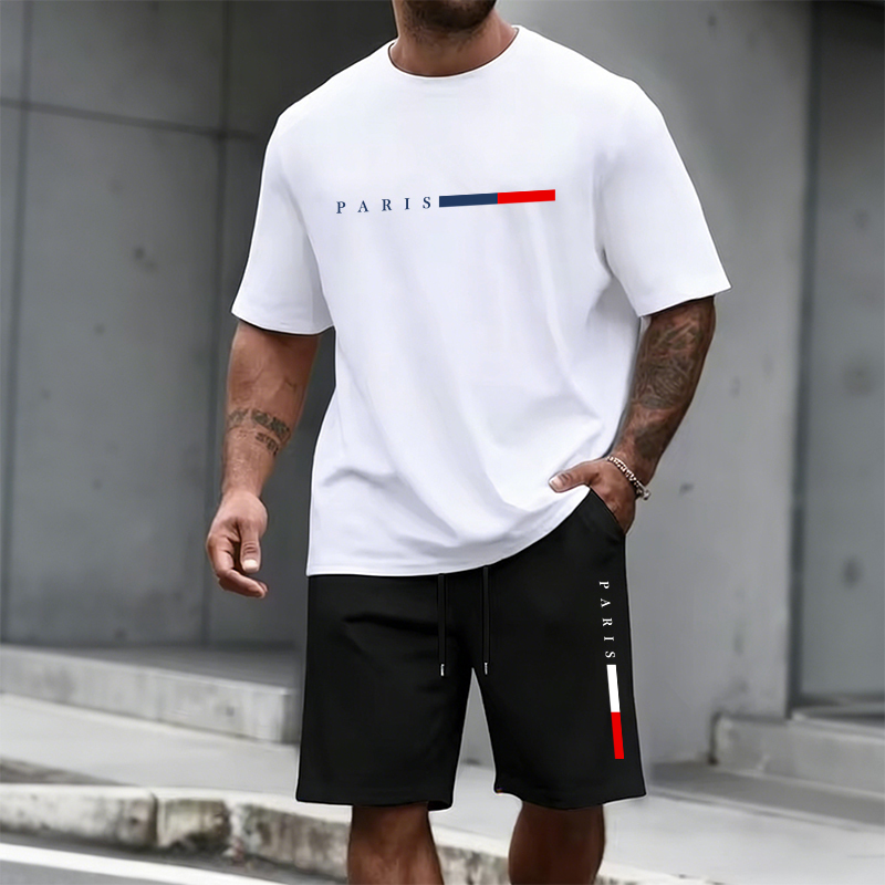 Men's Tracksuit 2 Piece  O-nec - Summer Clothing Pieces ulasan dan harga