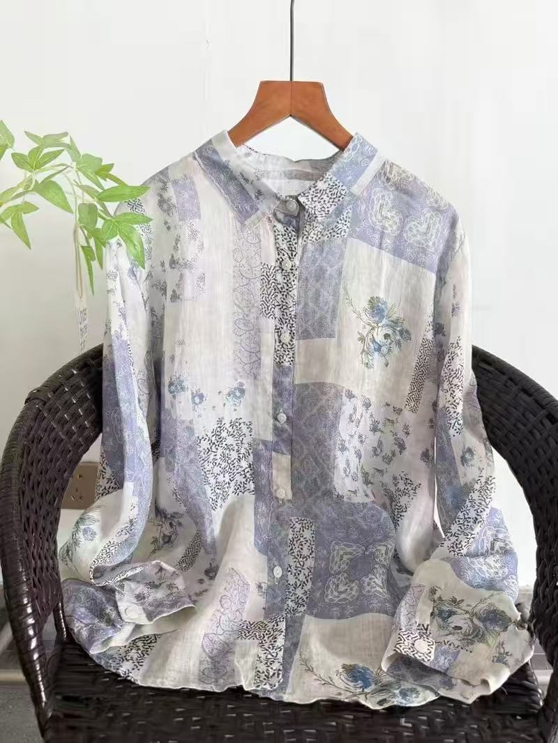 100% Ramie linen shirts and bl - Summer Clothing For Japan ulasan dan harga