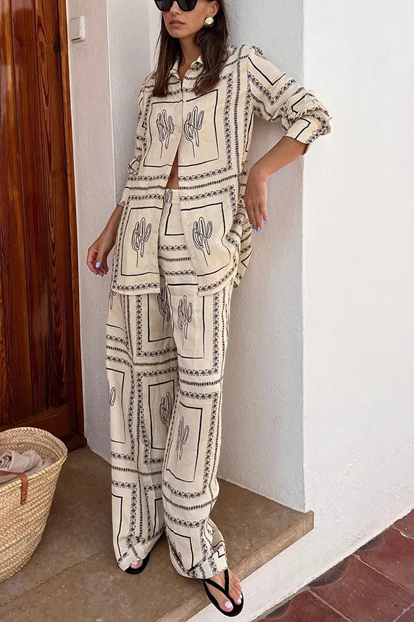 Printed Shirts Two Piece Set W - Summer Clothing Pieces ulasan dan harga
